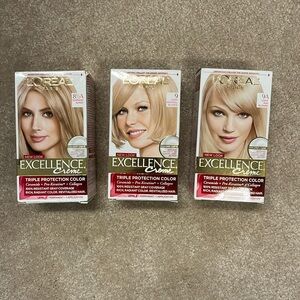L’Oréal Excellence permanent hair color 3 boxes, blonds